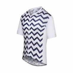Café Du Cycliste Micheline Zig Zag Navy Kurzarmtrikot