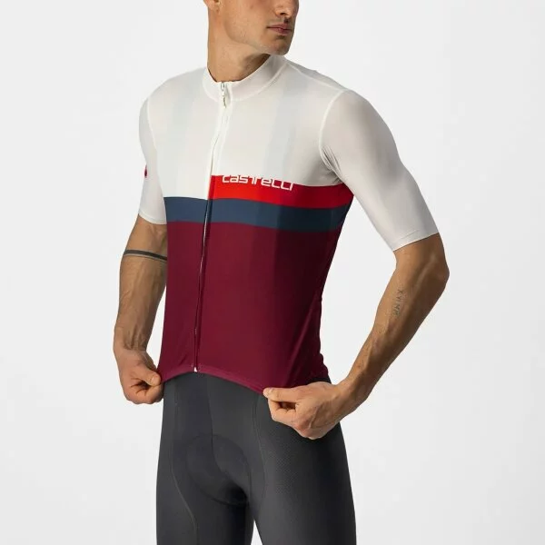 Castelli A BLOCCO Jersey Kurzarmtrikot Ivory/Red-Blue-Bordeaux 3 Castelli A BLOCCO Jersey Kurzarmtrikot Ivory/Red-Blue-Bordeaux