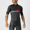 Castelli A BLOCCO Jersey Kurzarmtrikot Black/Red-Dark Gray
