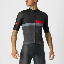 Castelli A BLOCCO Jersey Kurzarmtrikot Black/Red-Dark Gray