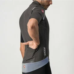 Castelli Gabba RoS Kurzarmtrikot Charcoal/pinstripe -Shimano Verkaufsladen castelli gabba ros kurzarmtrikot charcoal pinstripe3