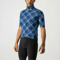 Castelli Gabba RoS Kurzarmtrikot Ocean Blue/malachite Green-pla