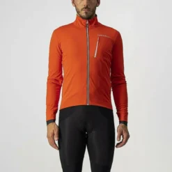 Castelli Go Jacket Jacket - Fiery Red - Silver Grey