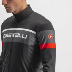 Castelli Passista Long Sleeve Jersey Light Black/Dark Grey Red -Shimano Verkaufsladen castelli passista long sleeve jersey light black dark grey red 54