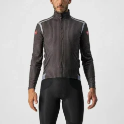 Castelli Perfetto ROS Long Sleeve Langarmtrikot - Charcoal/pinstripe