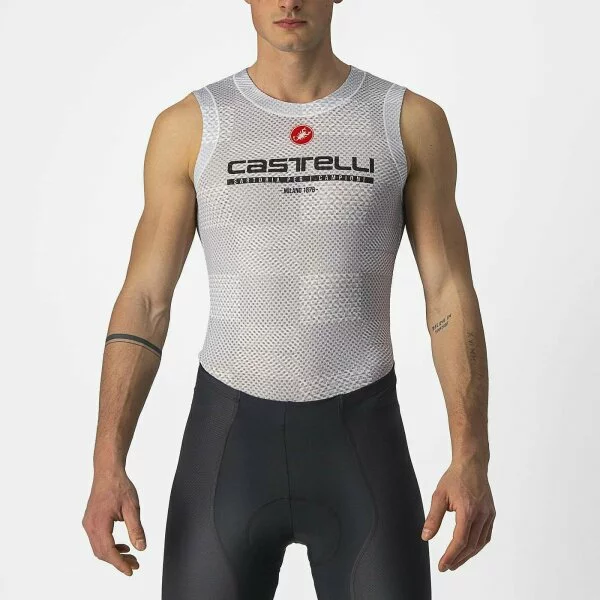 Castelli PRO MESH Baselayer SLEEVELESS Silver/grey 3 Castelli PRO MESH Baselayer SLEEVELESS Silver/grey