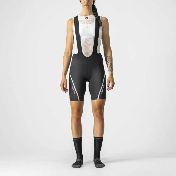 Castelli Velocissima Bibshort Lady Radhose Black/silver 3 Castelli Velocissima Bibshort Lady Radhose Black/silver