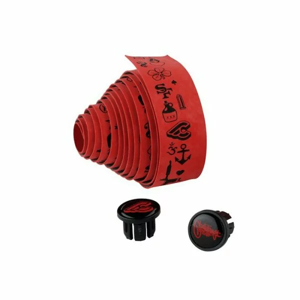 Cinelli Mike Giant Lenkerband Rot/schwarz 3 Cinelli Mike Giant Lenkerband Rot/schwarz