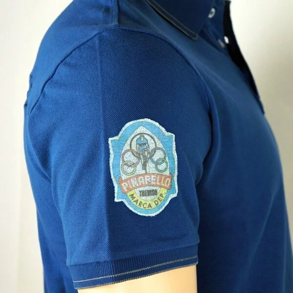 Pinarello Vintage Polo Blau 4 Pinarello Vintage Polo Blau – Bild 2